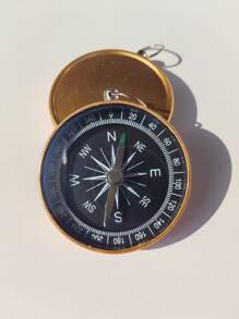 1 pieza Llavero de aleación de aluminio con brújula portátil con diseño G44, herramienta de navegación miniatura con brújula de bolsillo de metal, regalo de camping