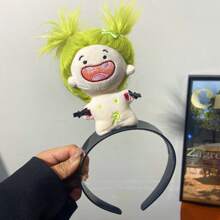 1入女士瘋狂卡通毛絨玩具12星座髮箍，日常使用(毛絨玩具髮夾的顏色和款式隨機選擇)頭飾 - 彩色 - 查看 13