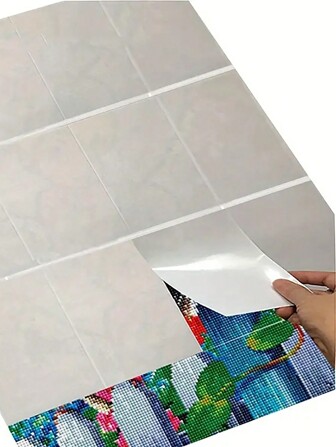 1 Set De 50 Hojas De Papel De Liberación Doble Cara No Pegajoso Para Pintura De Diamantes