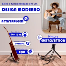Suporte De Chão Para Violão Ibox Sgv - Dobrável - Preto - Visão 4