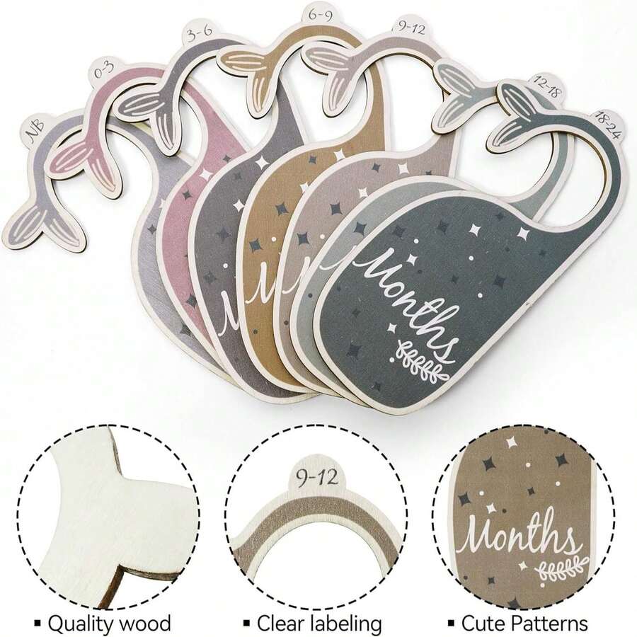 7pcs Baby Clothes Drawer Dividers, Newborn Clothing Size Sorting Closet