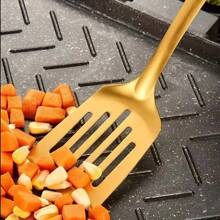 金色6件套不锈钢厨房套装，烹饪铲，韩式金汤勺，火锅勺，批发，家居创意用具 - 金色 - 查看 4