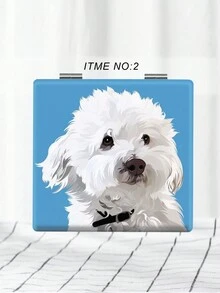 1 chiếc Gương nhỏ gọn, nhẹ, có thể gập lại, làm bằng thép không gỉ, mạ điện nano, viền chi tiết, phù hợp với mọi dịp và nhóm người dùng - Nhiều màu - Xem 9