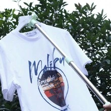 1pc New Multi-Functional Extendable Clothes Drying Pole With Green Protective Sleeve, Anti-Drop And Durable - Green - View 2