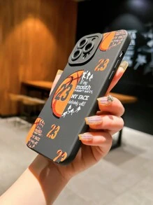 1 Stück TPU Basketball Serie Handyhülle mit Sturzsichere Ausführung und Kameraobjektivabdeckung kompatibel mit iPhone