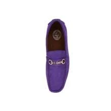 Purple Mens Slip On Bit Driving Loafers Casual Suede Moccasins Spring - 紫色 - 查看 4