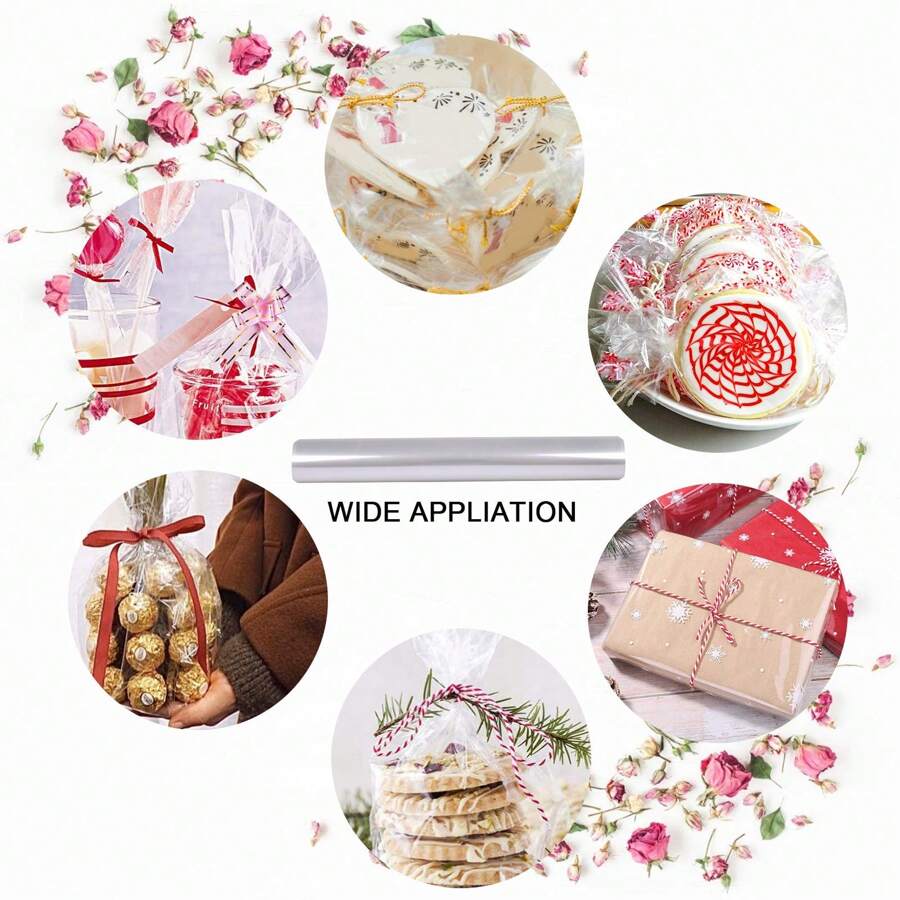 40cm X 30m Cellophane Wrap For Gift Baskets Clear Cellophane Wrap