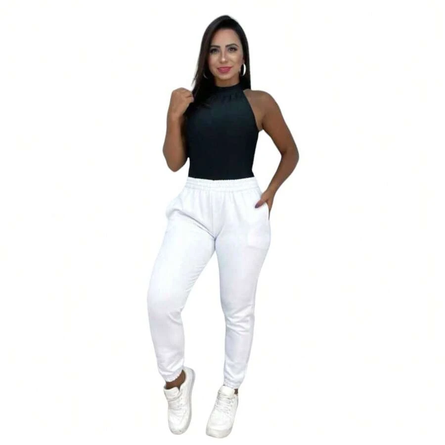 Women Sweatpants - 白色 - 查看 1