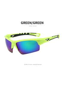POLASUP 1pc Men's Half-Framed Sports Cycling Glasses With, Silicone Non-Slip Foot Pad, Comfortable Soft Nose Pad, Polycarbonate Explosion-Proof Lens, Suitable For Four Seasons Beach Accessories Glasses Shades Easy Comfort Casual Outfits Outdoor Cycling Glasses For Summer Beach Vacation,Outdoor,Travel