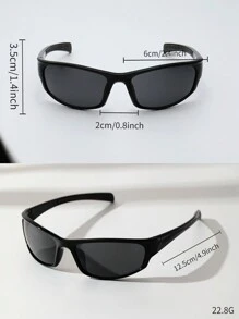 POLASUP 1pc Men's Sports Cycling Glasses For Summer, Suitable For All Seasons, Half Frame With Contrast Double-Color Fluorescent Color, With Silicone Non-Slip Foot Pad, Comfortable And Soft Nose Pad, Polycarbonate Explosion-Proof With Reflective Plating Pc Mirror Anti-Lost Rope And Eyeglass Cloth) Beach Accessories Glasses Shades Easy Comfort Casual Outfits Outdoor Cycling Glasses For Summer Beach Vacation, Outdoor, Travel