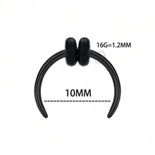 Anillo De Septum De Cuerno De Buey, Joyería De Perforación Corporal De Anillo De Nariz De Acero Quirúrgico 316l Para Septum/nariz/lobe De Oreja - Aro De Cartílago De Acero Inoxidable Para Mujeres Y Hombres - Joyería piercing del cuerpo de acero inoxidable - Ver 11
