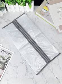 3 pezzi Sacchetti per scarpe corti spessi grigi, in PVC trasparente, antipolvere, riutilizzabili, con chiusura lampo, antiumidità, impermeabili, traspiranti, utilizzati come proteggi scarpe