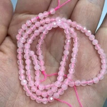 1 Strand Approax 3mm Round Faceted Natural Stone Nice Cutting Gemstone Bead Crystal Agate For DIY Jewelry Making Bracelet Necklace - 3mm Faceted Stone - View 14