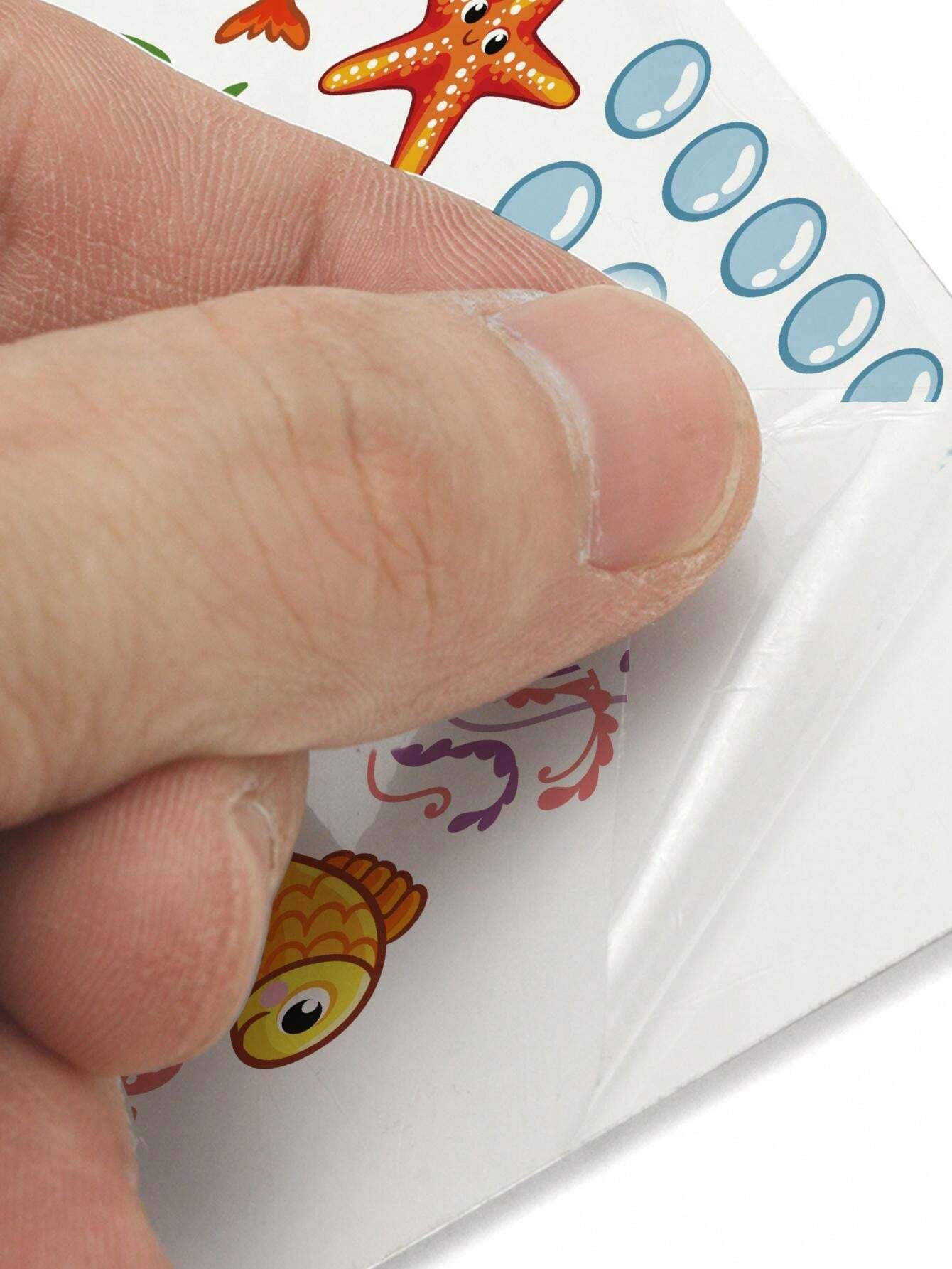 Cute Marine Animals And Plants DIY SelfAdhesive Toilet Seat Cover