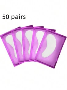 100 PCS Gentle Eyelash EyePads Under Eye Gel Pads For Lash Extensions Under Eye Patches Lash Pads 50 Pairs Natural Hydrogel Eye Patches Eyelash Extension Supplies Beauty Tools