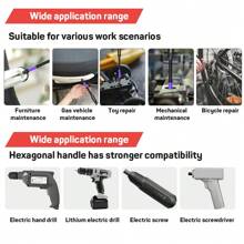 Non-Slip Impact Batch Head Bit Set, Strong Magnetic Cross Screwdriver Bits, Ph2 High Torque Hardness Drill Tip, Tools For Men - Purple and Black - View 9