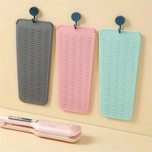1pc Silicone Heat Resistant Hair Straightener Cover Pouch Travel Hair Curler Non-Slip Mat Curling Iron Holder Flat Iron Curling Wand Travel Cover Case Bag, Upgraded Version, Can Be Hung For Travel Storage Bag,Makeup Bag,Cosmetic Bag,Vacation Organizer,Large Capacity Makeup Organizer Makeup Case, For Lipstick, Brush, Skincare, Mobile Phone, Coin, Small Items, For Home,Gift,Vacation And Festival Halloween Christmas Multifunctional Use,Boho Vibes