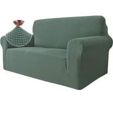 YSTYLE Sofa Cover 1/2/3/4 Seater With Armrest, Stretch Sofa Cover Non-Slip, Modern Sofa Cover For Dogs Pets, Breathable Couch Cover With Elastic Bottom - Army Green - View 9