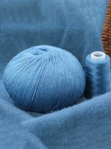 1套(50克+20克),精梳羊絨混紡紗線,適用於手織圍巾、帽子、毛衣、開衫、手套、diy手工藝品,超柔軟暖和的中粗毛線