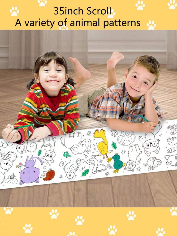 Kit Carta Graffio Arcobaleno Per Bambini - 40 Fogli Grandi + 5 Stilo + 10 Stencil + Forbici - Set Completo Per Attività Creative E Regalo - 2