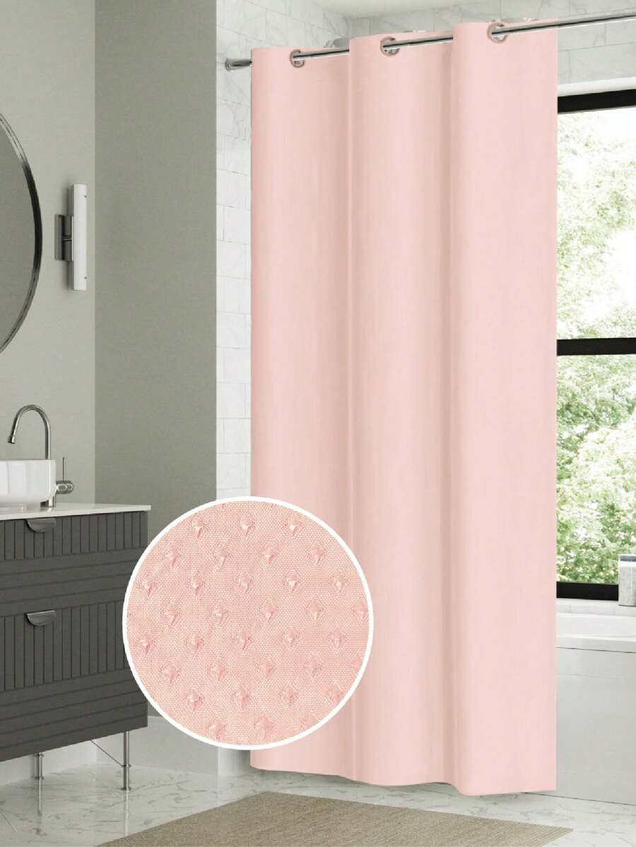 CORTINA DE DUCHA JACQUARD - Rosa - Ver 1