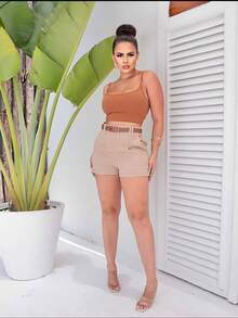 Women Shorts - Màu be - Xem 3