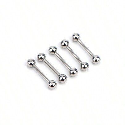 1 pieza Joyería hipoalergénica para perforación de lengua, labio, cartílago y daith de acero de titanio con espejo pulido
