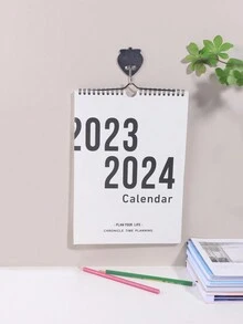 1份黑白2024年月曆,家居裝飾月曆掛鉤計畫,學習和工作時間表打孔月曆,家庭時間管理必備物品 - 黑與白 - 查看 5