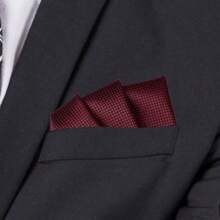 1 Pièce Mouchoir De Poche En Soie À Carreaux Pour Costume D'affaires Formel De Mariage Pour Homme