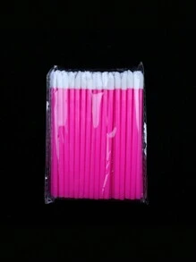 50 Stücke farbige Einweg Lippenstift und Wimpern-Microswabs in Blau, Schwarz, Pink und Grün. Schminkpinsel für Wimpern und Lippenstift für Verlängerungen sowie Make-up Werkzeuge für die Schönheit