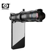 Apexel 28倍高清遠攝鏡頭,專業遠距攝影鏡頭,金屬單筒望遠鏡搭配三腳架,適用於大多數智慧型手機 - 黑色 - 查看 2
