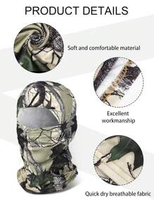 Ski Face Mask Balaclava, Windproof Balaclava Face Mask, UV Protection Ski Scarf, Suitable For Men/Workers,Summer,Beach,Holiday - Branches - View 5