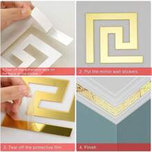 10/20Pcs Mirror Stickers Wall Stickers Removable Peel And Stick Backsplash For Kitchen Room Decor Aesthetic Ceiling Decorations For Bedroom Bathroom Living Room Background Decor