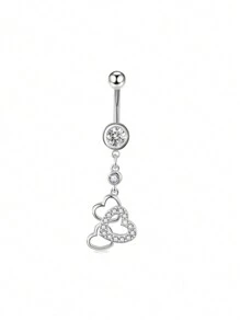 1pc 14G Dangle Belly Button Ring For Women Girls Stainless Steel Belly Button Navel Piercing CZ Dangle Belly Piercing Body Jewelry - Belly ring - View 27