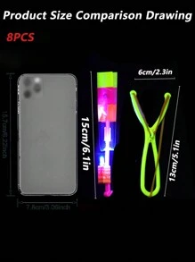 8 Stück/4 Stück Schleuder Flugzeuge mit LED-Beleuchtung, interaktive Familienspiele, leuchtende Outdoor-Flugspielzeuge, Geschenke für Familie und Freunde, Geburtstagsgeschenke, Freunde, Fluggeschenke, Leuchtspielzeug