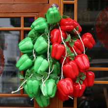 1pc Artificial Fake Decorative Fruit Lifelike Foam Dish Onion Garlic Corn Red Pepper Kitchen Decoration For Chinese Style