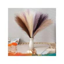 10PCS  Artificial Flowers For Art Decoration Simulated Reeds Wall Decor Home DecorTable Decorations Artificial Plants 56CM - Apricot - View 4