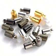 20入/包圓形繩端蓋 2 3 4 5 6 7 8 9 10mm 壓接端蓋接頭，適用於珠寶手工製作手鍊項鍊 - 20Pcs/Lot - 查看 11