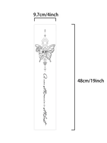 Beauty Back Temporary Tattoo Stick Sexy Simple Waterproof Lasting One To Two Weeks Of Imitation Tattoo Color Non-Reflective Disposable Suitable For Women's Back And Spine - Black - View 5