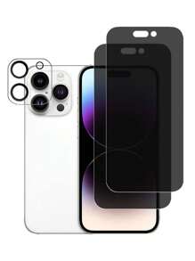 [Gói 2 + 1] Bảo vệ màn hình riêng tư và bảo vệ ống kính máy ảnh bằng kính cường lực chống gián điệp Tương thích với iPhone 15 14 13 12 11 Pro Max, Độ cứng 9h Chống trầy xước, Tương thích với iPhone 15 14 13 12 11 Plus Xs Xs Max Xr - Trong sáng - Xem 1