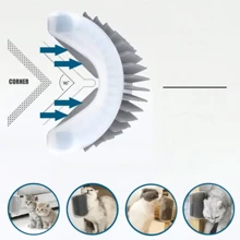 Jouet grattoir pour chat avec enleveur de poils et brosse de massage avec  à chat pour combattre l'ennui