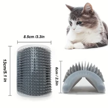 Jouet grattoir pour chat avec enleveur de poils et brosse de massage avec  à chat pour combattre l'ennui