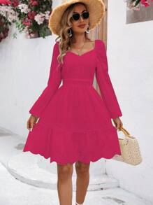 Women Dresses - Màu Hồng Tươi - Xem 1