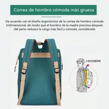 Mochila multifuncional de gran capacidad para maternidad y bebé,navidad - Verde - Ver 7