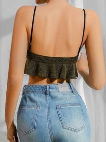 Áo lót ngoài có dây treo, đồ lót xù, thích hợp mặc ngoài trời, trong nhà, mua sắm và hẹn hò - màu xanh lá - Xem 4