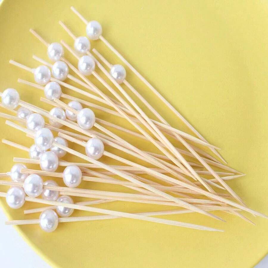 Disposable Fruit Creative Bamboo Round Bead Bamboo Cocktail Sticks SHEIN USA