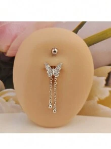 1pc 14G Dangle Belly Button Ring For Women Girls Stainless Steel Belly Button Navel Piercing CZ Dangle Belly Piercing Body Jewelry - Belly ring - View 15