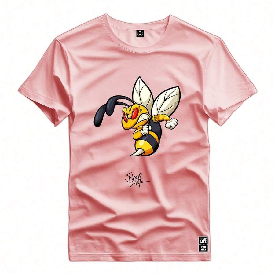 Men T-Shirts - 粉色 - 查看 1