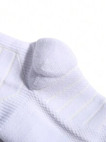 3 đôi tất bóng rổ unisex, tất thể thao cao đến giữa bắp chân có khả năng giảm sốc. - trắng - Xem 9