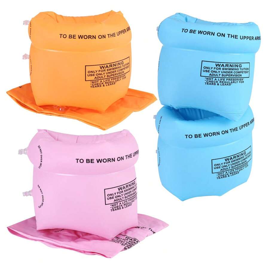 1 Pairs Arm Floaties For All Age Pool Floats Arm Bands Inflatable